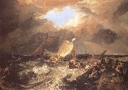 J.M.W. Turner Calais Pier,with French Poissards preparing for sea oil painting on canvas